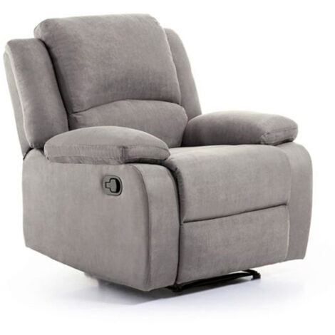 Fauteuil de Relaxation Microfibre "Polo" 96cm Gris