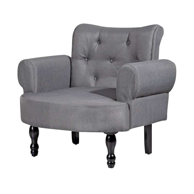 Mucola - Fauteuil de salle à manger design fauteuil rembourré fauteuil gris baroque fauteuil textile fauteuil gris