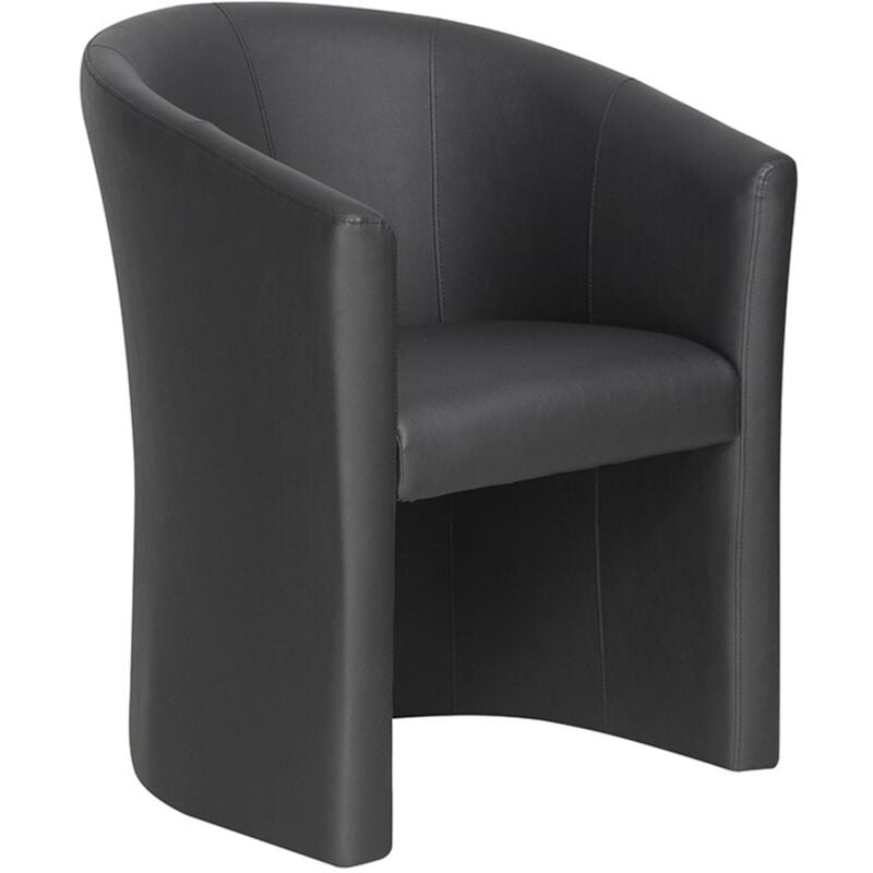 Meublorama - Fauteuil de salon kyoto – Confortable – Noir – Style vintage