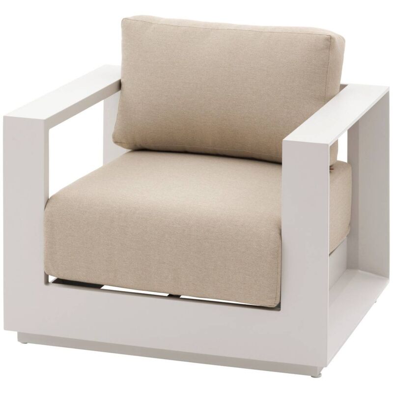 Hesperide - Fauteuil de salon de jardin Allure avoine & beige aluminium et polyester - Hespéride