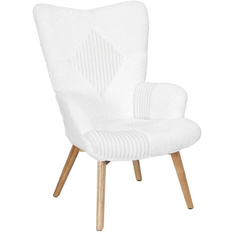 Fauteuil de salon design scandinave en patchwork HELSINKI