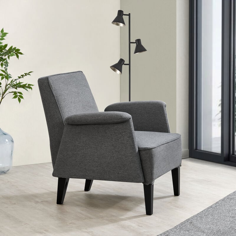 [en.casa] - fauteuil de salon diespeck 82 x 785 x 77 cm gris foncé noir