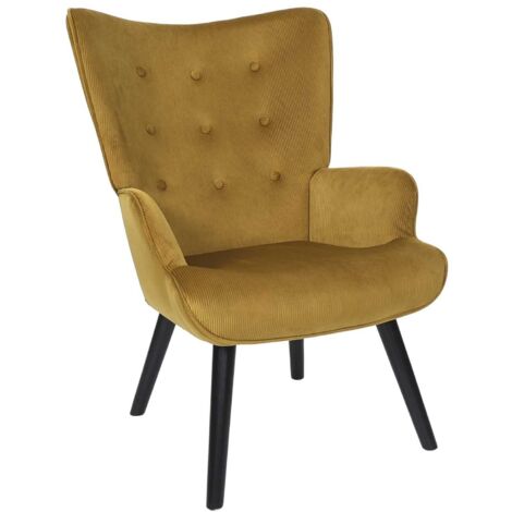 Fauteuil de salon en velours côtelé GIULIA