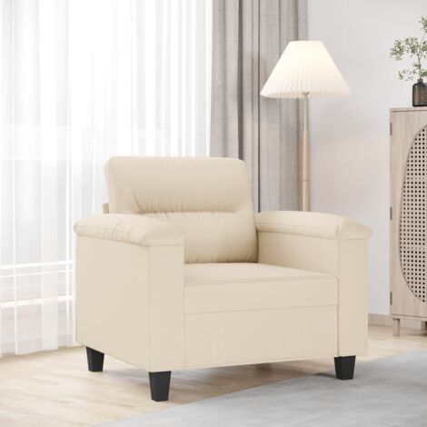 Fauteuil de salon,Chaise de canapé beige 60 cm tissu microfibre WFE416352 DESIGN IN