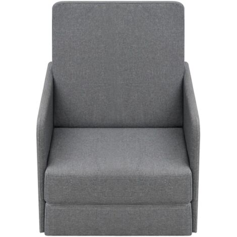 Fauteuil de Salon，Chaise，Fauteuil convertible gris clair tissu CFW846508
