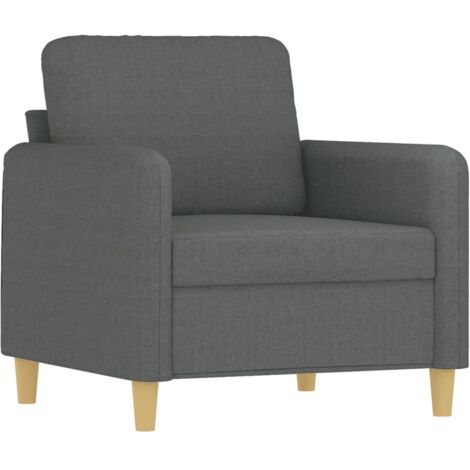 Fauteuil de Salon,Chaise,Fauteuil Gris foncé 60 cm Tissu CFW132021