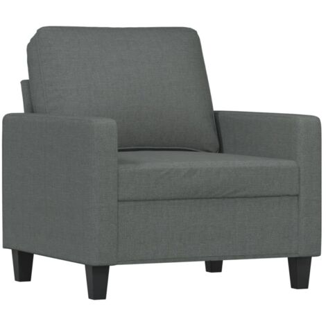 Fauteuil de Salon,Chaise,Fauteuil Gris foncé 60 cm Tissu CFW633621