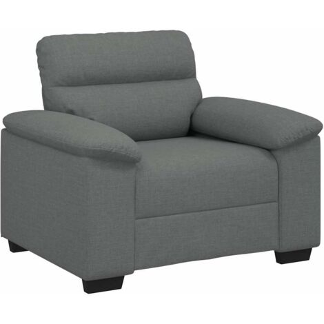 Fauteuil de Salon,Chaise,Fauteuil gris foncé 60 cm tissu CFW652987