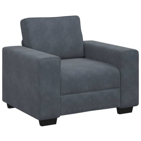 Fauteuil de Salon,Chaise,Fauteuil gris foncé 60 cm velours CFW855946