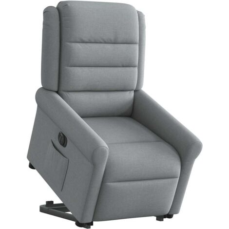 Fauteuil de Salon，Chaise，Fauteuil inclinable électrique gris clair tissu CFW843166