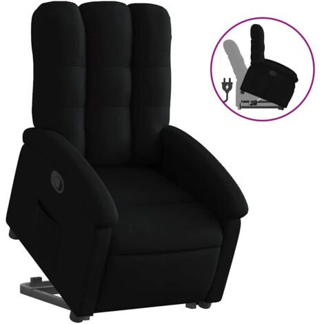 Fauteuil de Salon，Chaise，Fauteuil inclinable noir tissu CFW426059