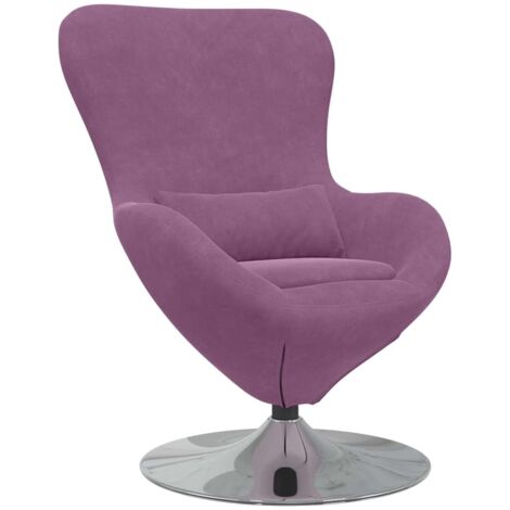 Fauteuil de Salon，Chaise，Fauteuil œuf Violet 63 x 73 x 90 cm Velours CFW876714