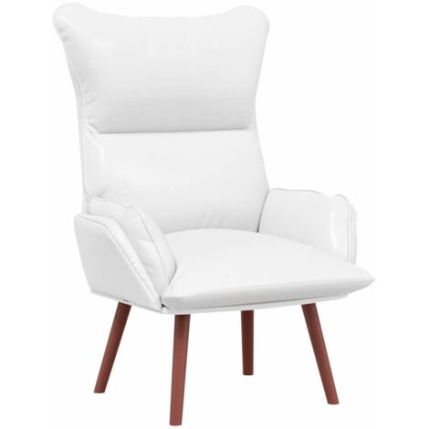 Fauteuil de Salon，Chaise，Fauteuil relaxant Blanc 69 x 74 x 93 cm Faux cuir CFW579417