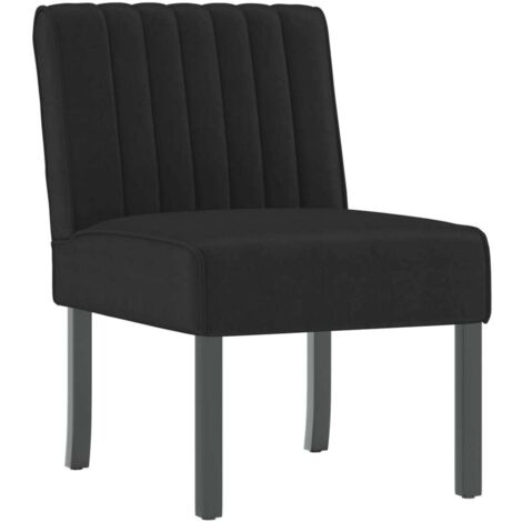 Fauteuil de Salon,Chaise,Fauteuil sans accoudoirs noir velours CFW496370