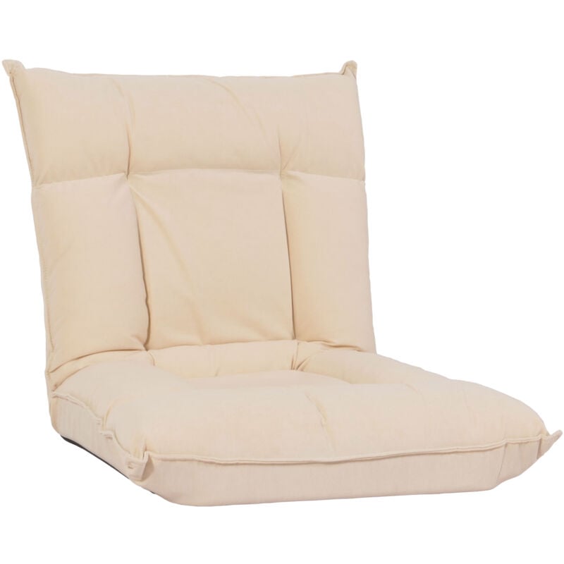 HHG - Fauteuil de sol 909, fauteuil de relaxation Coussin de sol Canapé de sol Fauteuil pliant 6 positions de relaxation, structure stable en velours