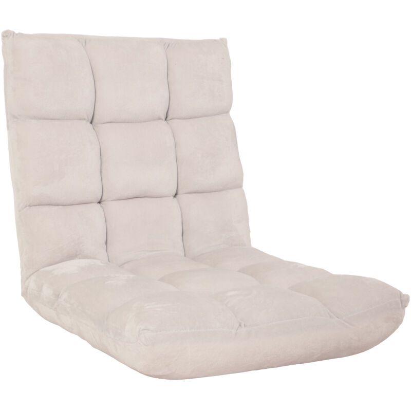 Fauteuil de sol HWC-N43, fauteuil de relaxation Coussin de sol Fauteuil pliant 6 positions de relaxation, structure stab