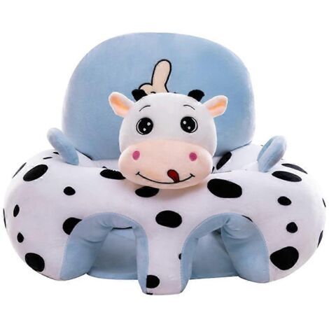 Fauteuil de soutien pour bébé, canapé en peluche douce bleue--