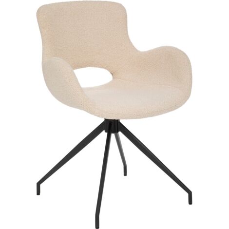 Fauteuil De Table Kale Blanc Ivoire Atmosphera