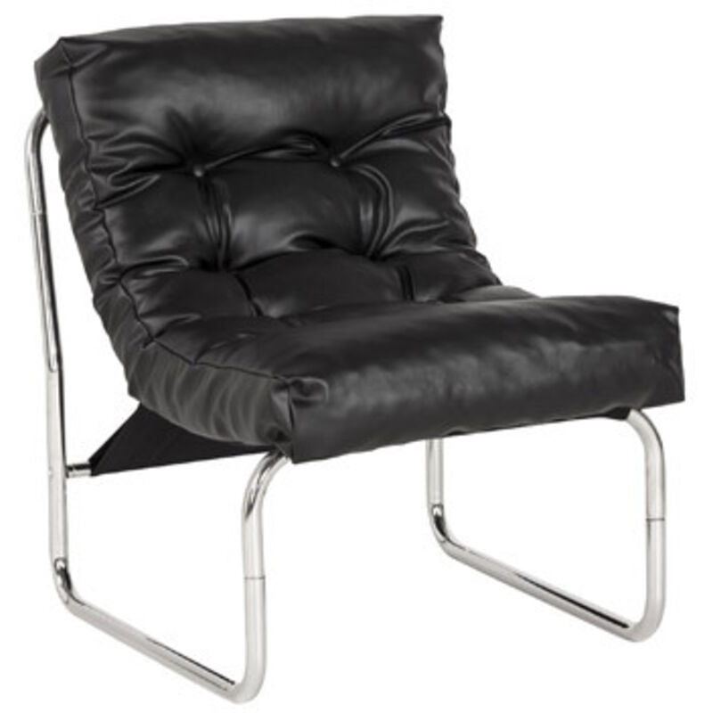 M&s - Fauteuil design 60x73x76cm noir - boudar