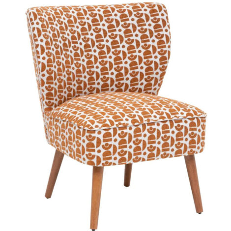 Fauteuil Design à Motifs "Chiara" 80cm Ambre