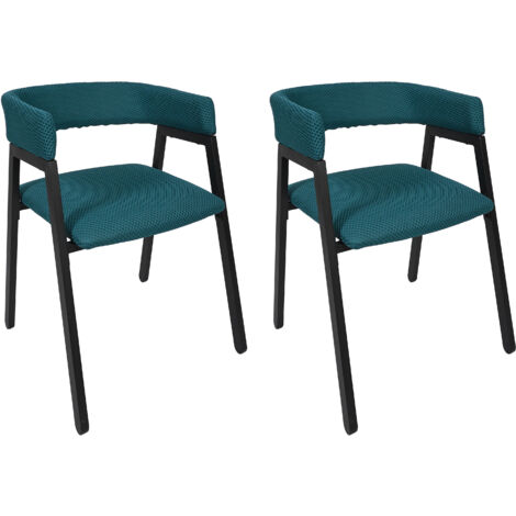 Fauteuil Design Atome Bleu - Lot De 2
