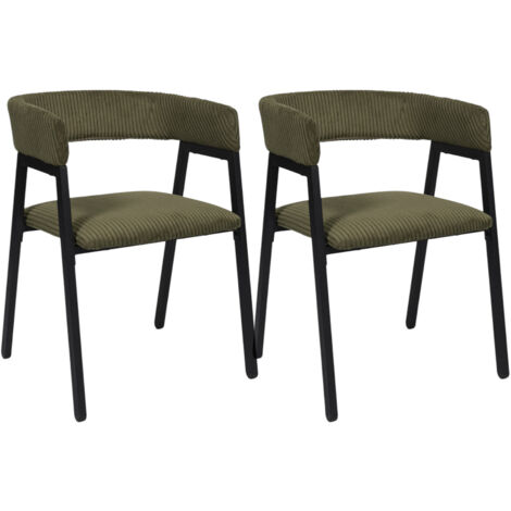 Fauteuil Design Cotele Scott Vert - Lot De 2
