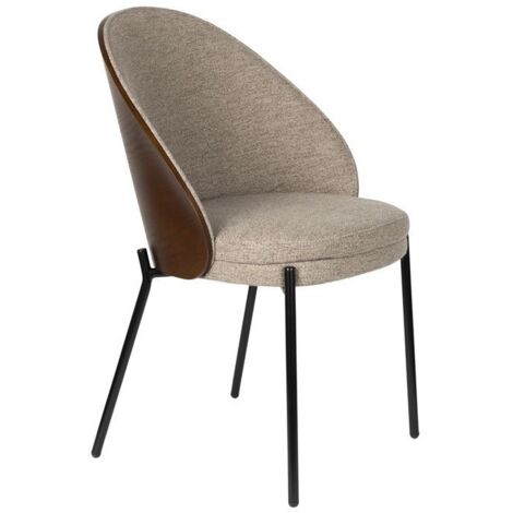 Fauteuil design, Fauteuil tissu confort Rodin Beige en Fabric, Dutchbone
