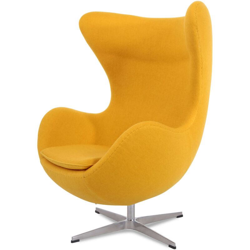 Fauteuil Egg Chair HQ en Cachemire | Jaune - Jaune