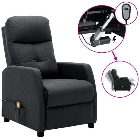 Fauteuil électrique massant avec un revêtement en tissu de différentes couleurs