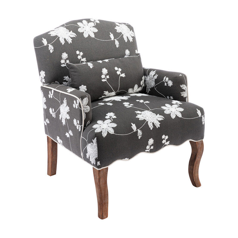 Wahson Office Chairs – Fauteuil relax en lin avec pieds en bois – Confort optimal avec coussin épais – Dimensions 86x70x71cm – Pour salon et chambre,