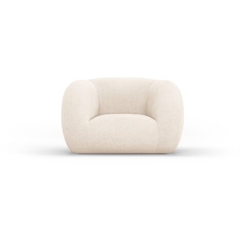 Fauteuil en bouclé beige