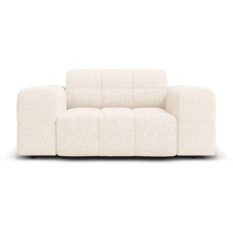 Fauteuil en chenille beige clair