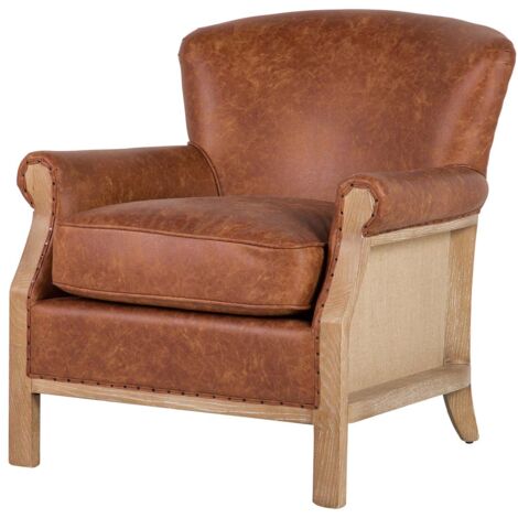 Fauteuil en frêne marron 76 x 81 x 78 cm
