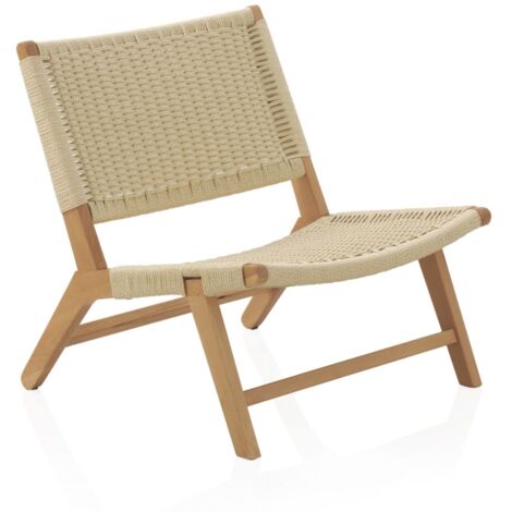 Fauteuil en hêtre avec assise et dossier tressés