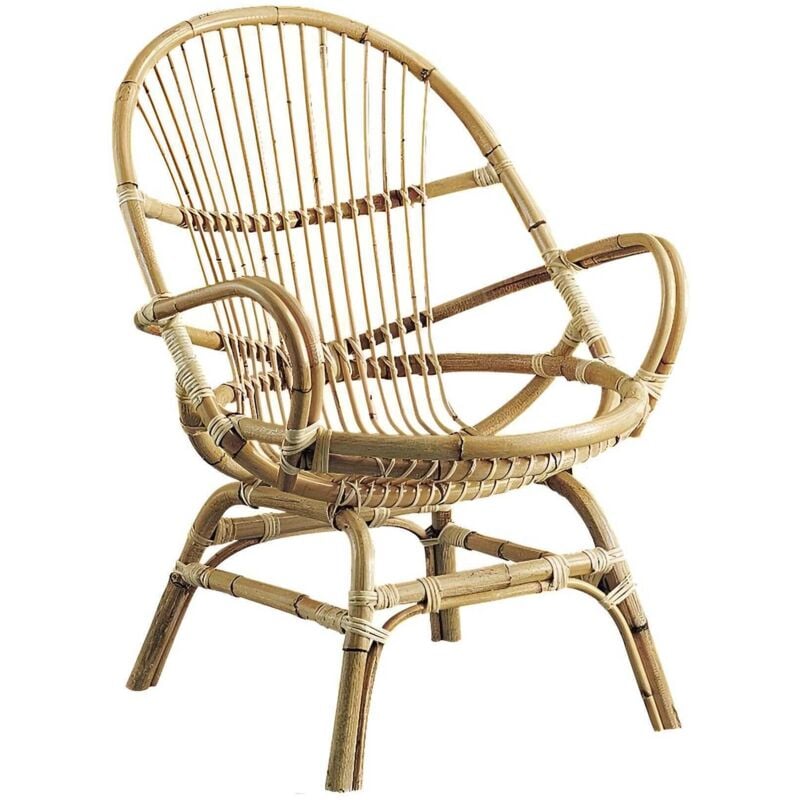 Aubry Gaspard - Fauteuil Coquille en manau Jakarta