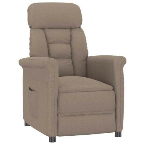 Fauteuil en microfibre brun grisâtre