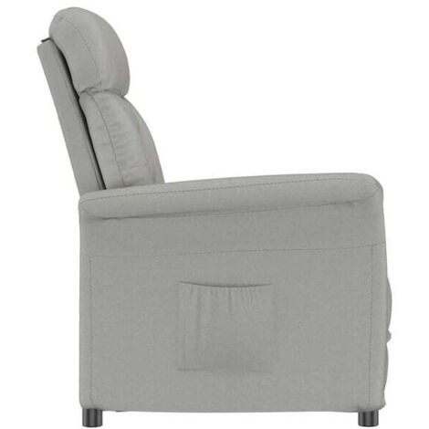 Fauteuil en microfibre gris clair