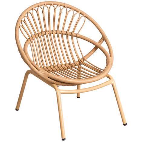 Fauteuil en osier synthétique Kletta SKLUM NATUREL - NATUREL