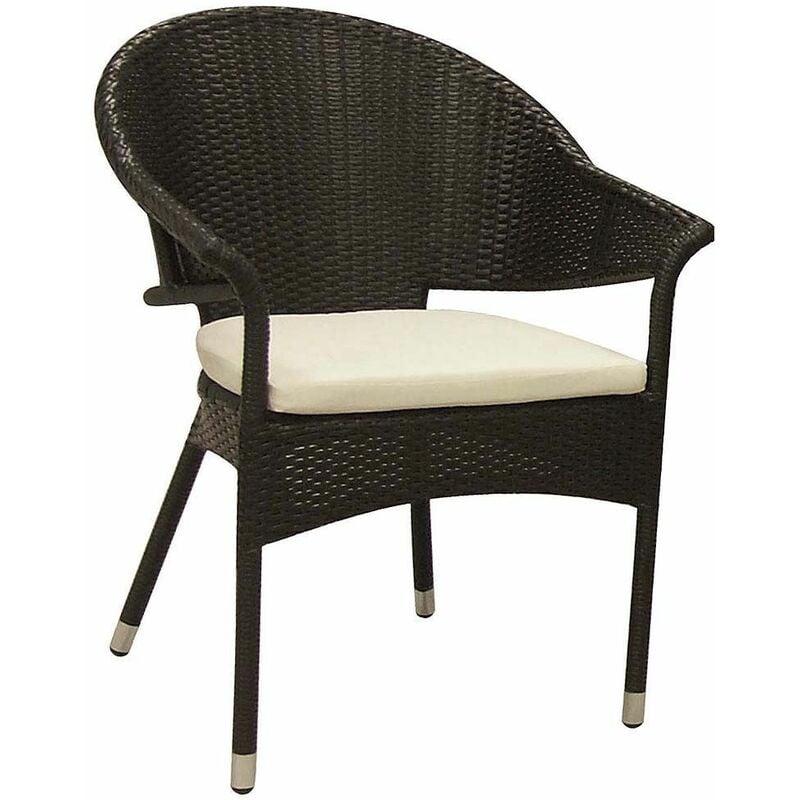 Aubry Gaspard - Fauteuil en polyrésine noir Lune
