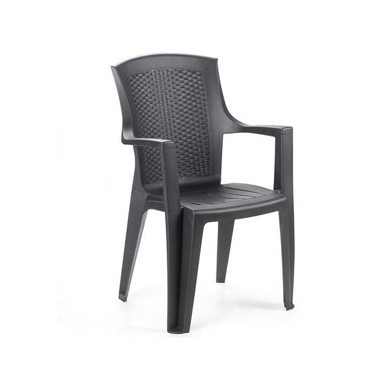 Ipae Progarden - Fauteuil en Rotin Eden Haut Anthracite Progarden