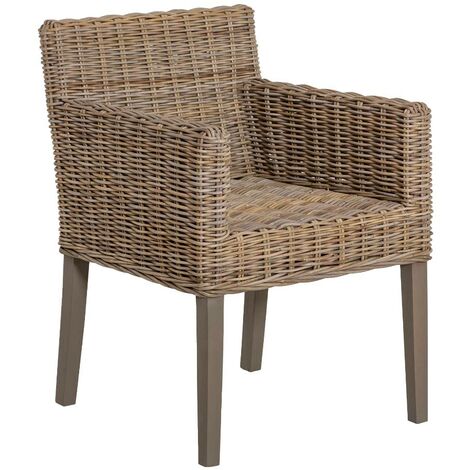 MADE IN MEUBLES Fauteuil en rotin Amael