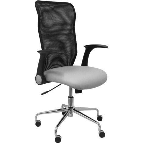 Fauteuil en simili-cuir gris clair Minaya
