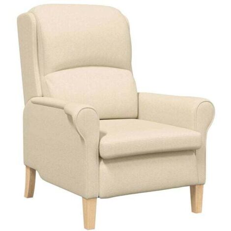 Fauteuil en tissu beige