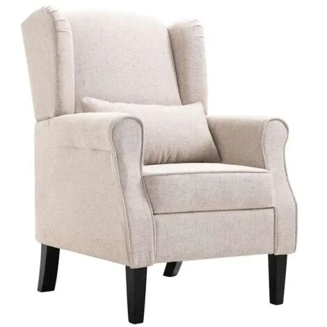 Fauteuil en tissu beige