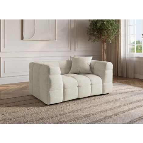 Fauteuil en tissu beige BELLA