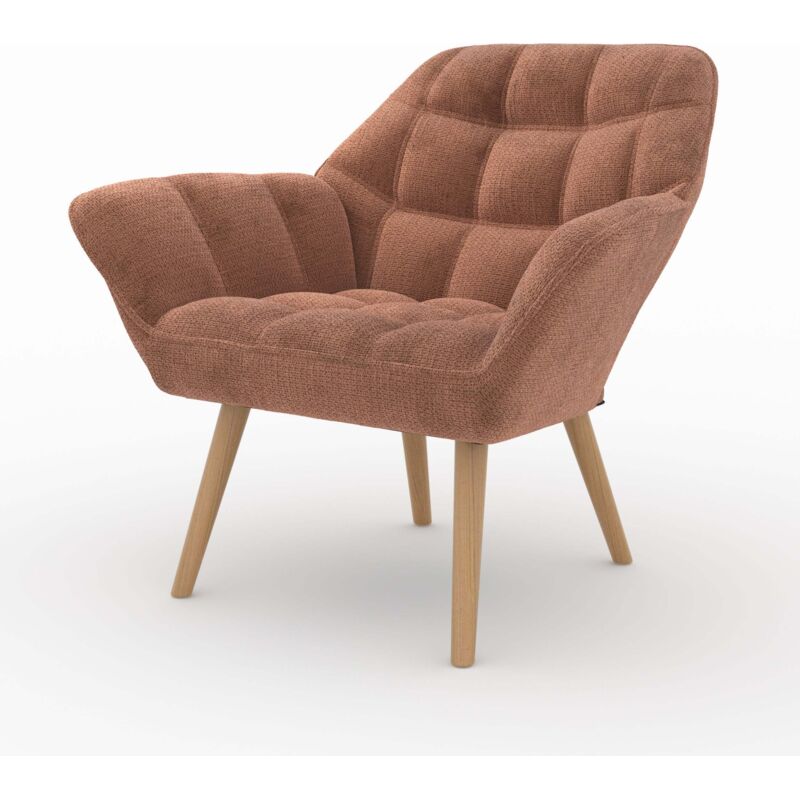 Rendez-vous Déco - Fauteuil en tissu rouge ancien - simba Rendez-vous Déco - Fauteuil en tissu rouge ancien - simba