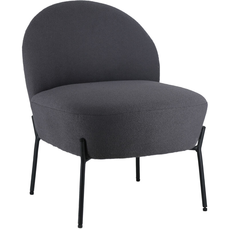 Happy Garden - Fauteuil en tissu boucle gris helmi