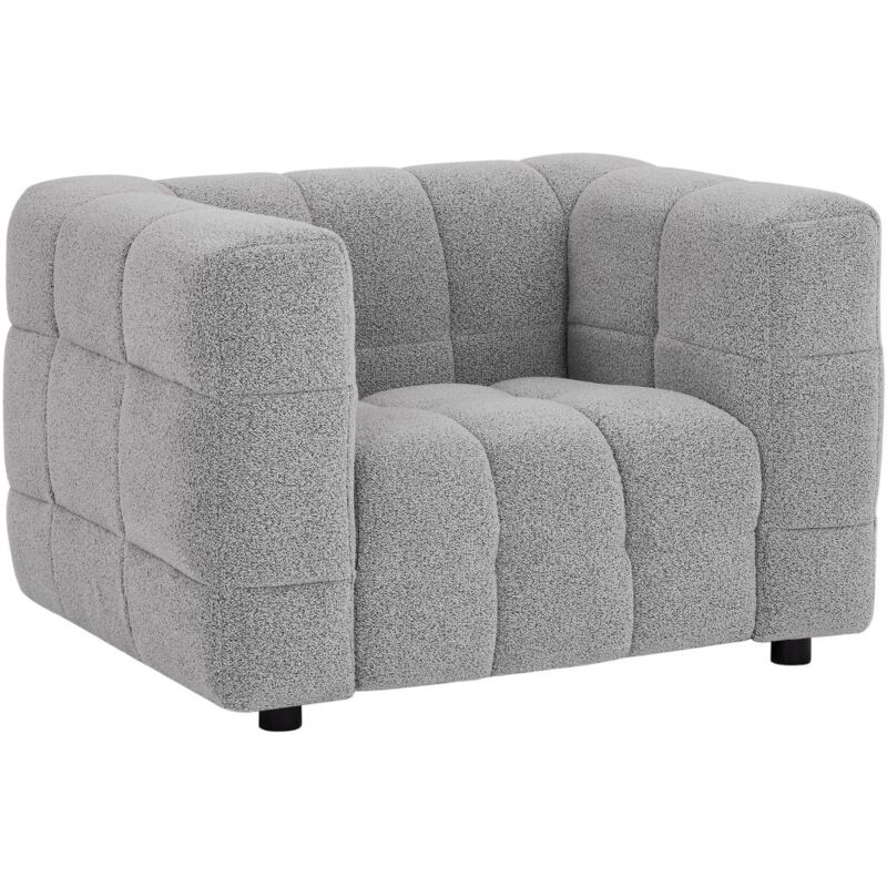 Fauteuil en tissu bouclette gris clair lerici de Pascal Morabito