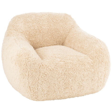 Fauteuil en Tissu "Cutie" 99cm Beige
