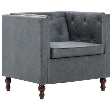 Fauteuil en tissu gris